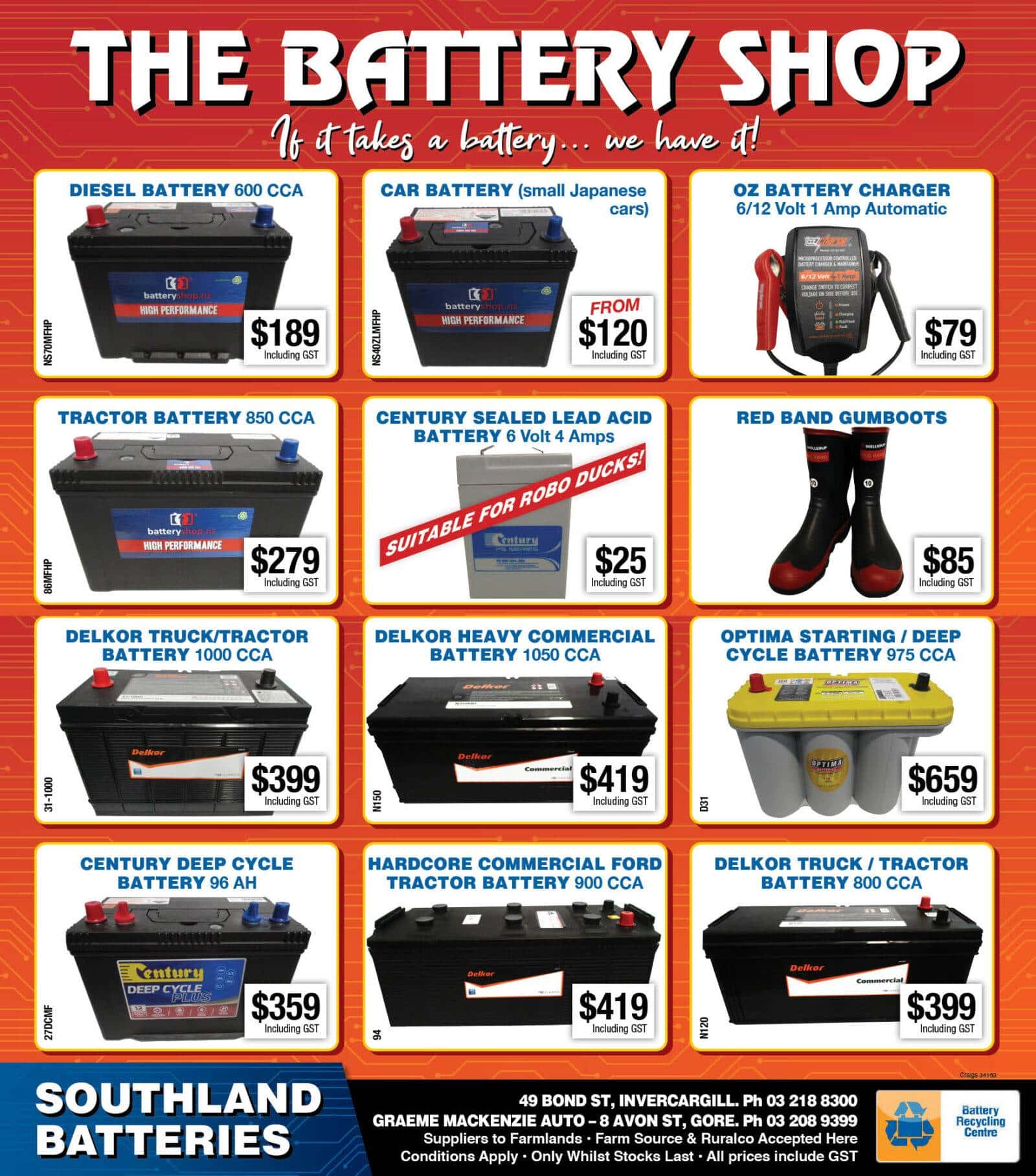 Latest Deals | Southland Batteries & The Battery Shop